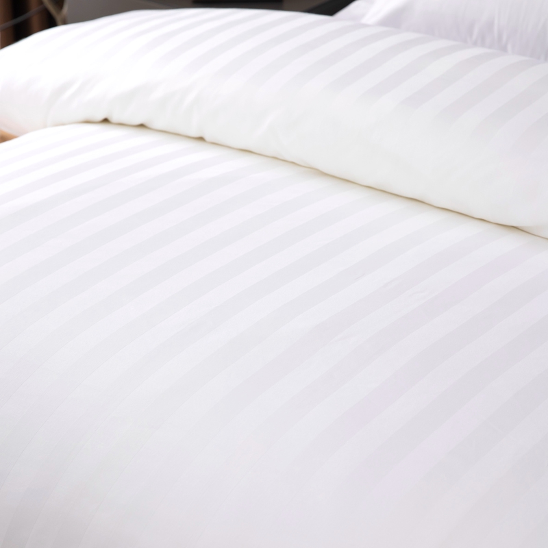 3cm Satiini Stripe Plain White 6080S 100% Puuvilla Hotelli Makuuhuoneen lakanat 3cm Satiini Stripe Plain White 6080S 100% Puuvilla Hotelli Makuuhuoneen lakanat