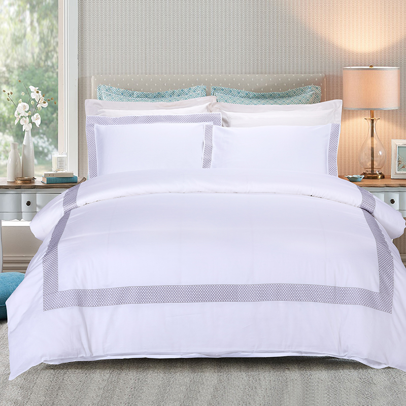 Uusi Embroidery Design Custom Factory Design Luxury Hotel vuodevaatteet setti